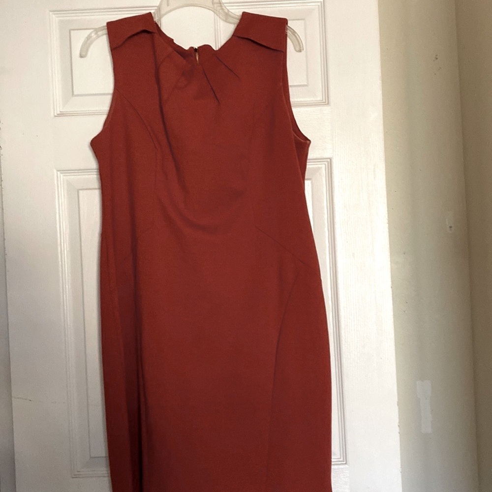 Adrienne Vittadini sz 14 Sleeveless dress, long zipper exposed in back